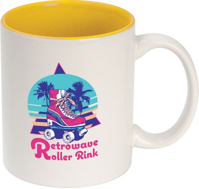 Custom Drinkware: Full Color Ceramic Color Accent Mug 11 oz