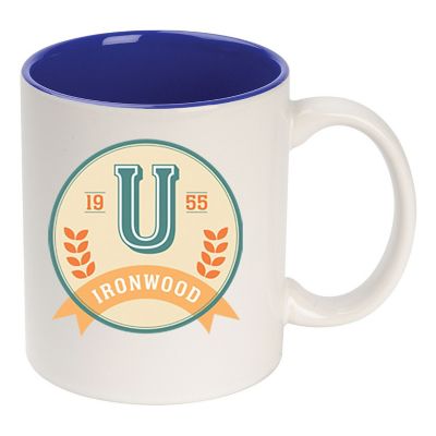 School Promotional Items: Full Color Ceramic Color Accent Mug 11 oz