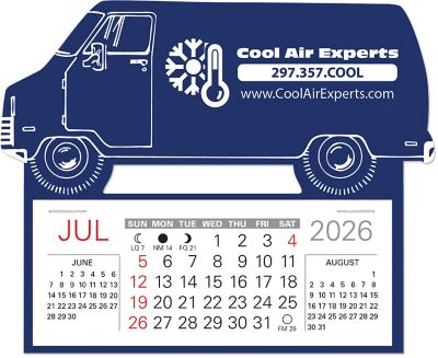 Custom Calendars: Van Die-Cut Easy Stick Calendar