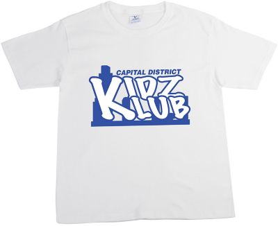 Free Design Services: Screen Printed Youth 100% Cotton White T-Shirt