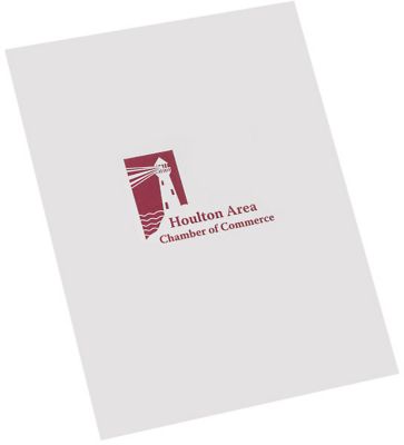 Custom Presentation & Document Folders With Logo: Pocket Folder Reinforced Edge 1 Color Imprint