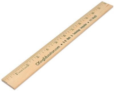 Natural Finish 12 Inch Ruler