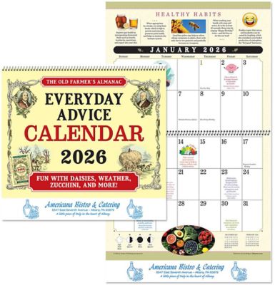 Office: Farmers Almanac Everyday Advice Spiral Calendar