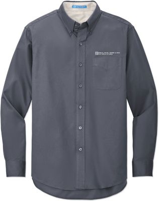 All Products: Embroidered Mens Wash And Wear Long Sleeve Shirt