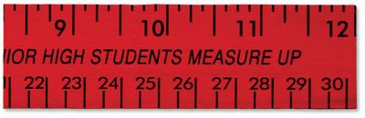 12 Inch Logo Imprinted Enamel Wood Rulers