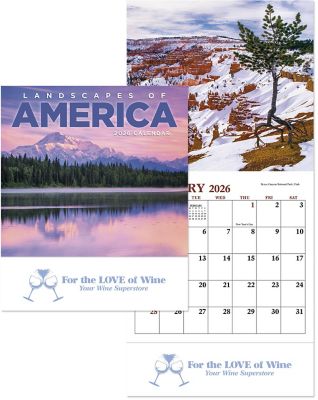 Custom Calendars: Landscapes Of America Stapled Mini Calendar