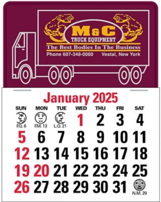 Office: Semi Truck Die-Cut Press-N-Stick Calendar