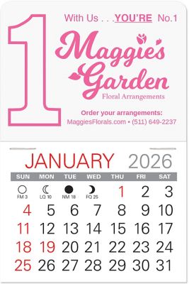 Number One Value Stick Calendar