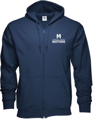 Promotional Apparel | Custom Promotional Clothing: Screen Printed 50/50 Full Zip Hoodie Sweatshirt