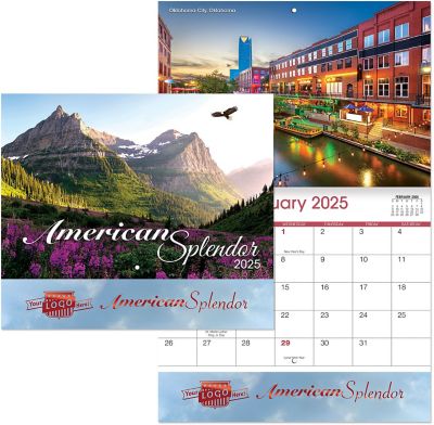 Promotional Wall Calendars: Luxe American Splendor Stapled Wall Calendar