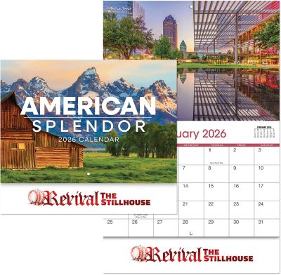 Patriotic Promotional Items: Luxe American Splendor Stapled Wall Calendar