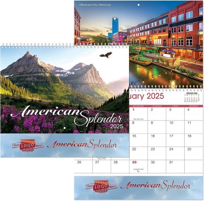 Promotional Wall Calendars: Luxe American Splendor Spiral Wall Calendar