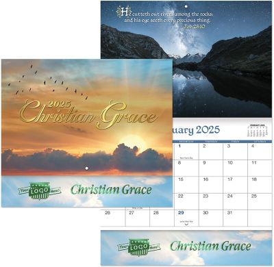 Promotional Wall Calendars: Luxe Christian Grace Stapled Wall Calendar