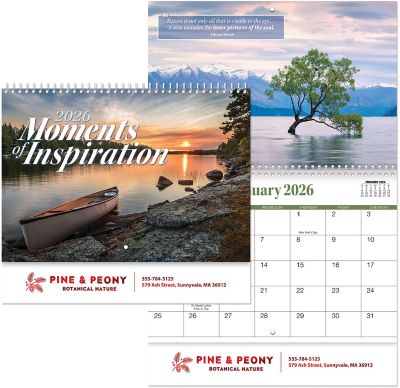 Luxe Moments Of Inspiration Spiral Wall Calendar | Amsterdam Printing