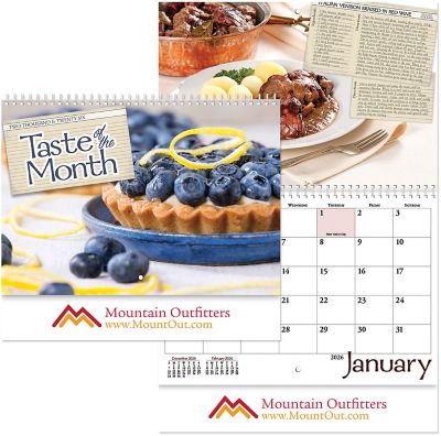 Custom Calendars: Full Color Taste Of The Month Spiral Wall Calendar