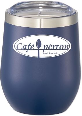 24 Custom Logo Travel Mugs & Tumblers Saratoga Cork Bottom Stainless Tumbler 18 oz Bulk Imprinted Promotional Products Tumblers by Amsterdam Printing