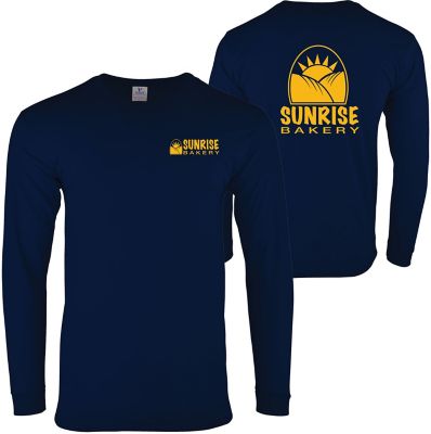 Free Design Services: Screen Printed 100% Cotton Long Sleeve T-Shirt