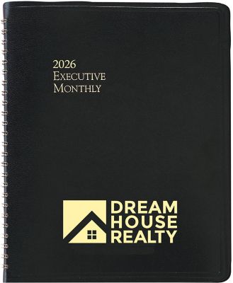 Real Estate Promotional Products: Executive Spiral Bound Monthly Desk Planner