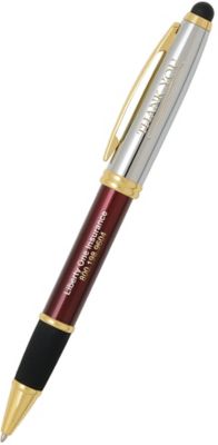 Custom Twist Pens: Briarwood Stylus Pen