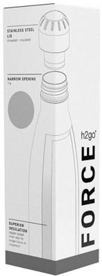 h2go Force 17 oz double wall 18/8 stainless steel thermal bottle