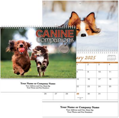 Promotional Wall Calendars: Canine Companions Spiral Wall Calendar