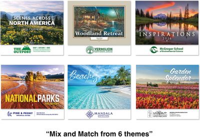 Promotional Wall Calendars: Scenic Assortment Stapled Wall Calendar