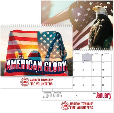 Patriotic Promotional Items: American Glory Spiral Wall Calendar