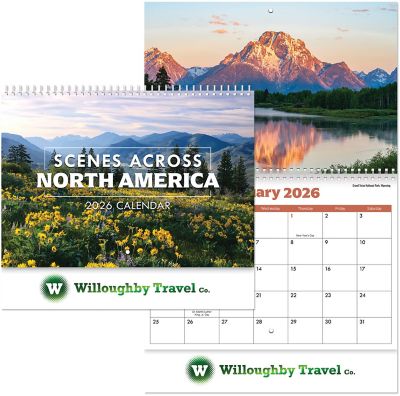 Custom Calendars: Scenes Across America Spiral Wall Cal Foil Printed