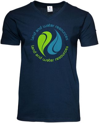 Apparel: Full Color Mens 100% Cotton V-Neck T-Shirt