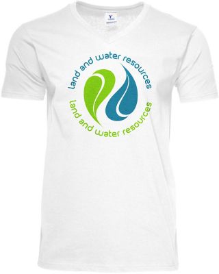 Apparel: Full Color Mens 100% Cotton V-Neck T-Shirt