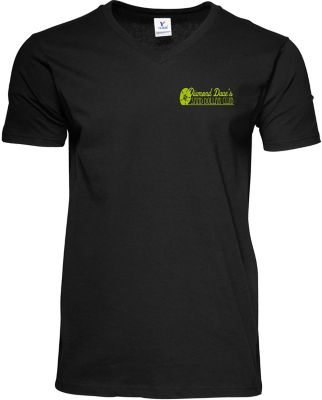 Custom Short Sleeve T-Shirts: Screen Printed Men's 100% Cotton V-Neck T-Shirt