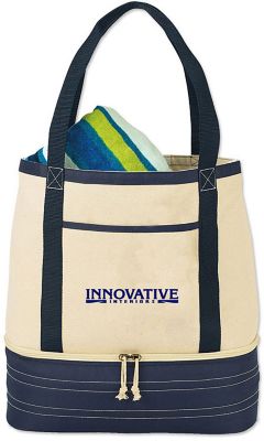 Custom Lunch & Cooler Bags: Coastal Cotton Insulated Tote Bag