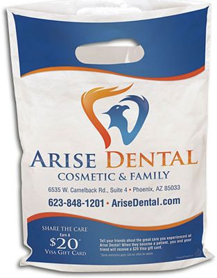 Custom Full Color Bags: Full Color 2 Mil Plastic Supply Bag 13" x 18"