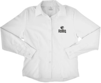 Promotional Apparel & Clothing: Embroidered Ladies Long Sleeve Twill Dress Shirt