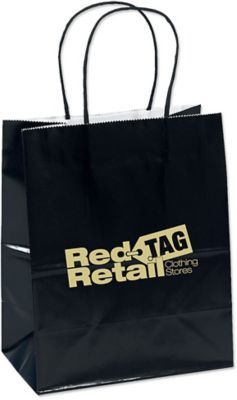 Promotional Bags: Colored Gloss Paper Shopping Bag