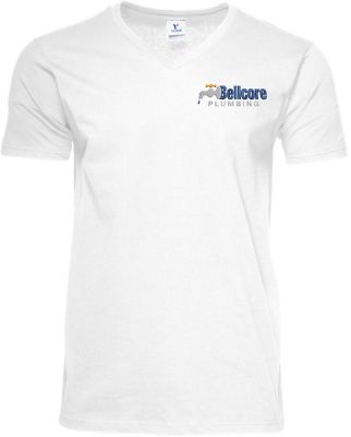 TAP Tees: Embroidered Mens 100% Cotton V-Neck T-Shirt