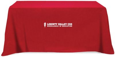 Healthcare Promotional Items: Poly/Cotton 6 Foot Fitted 4 Sided Table Cover