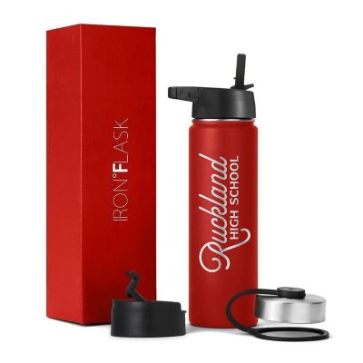 School Promotional Items: Iron Flask Wide Mouth Water Bottle 22 oz
