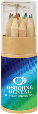 Promotional Pens: Full Color Colored Pencil Set With Sharpener