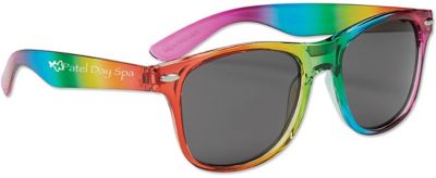 Custom Sunglasses with Logo: Rainbow Malibu Sunglasses