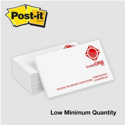 Custom Post-it<sup>®</sup> Notes: Full Color Post-it® Notes 2 x 3.5 - 50 Sheet Pad