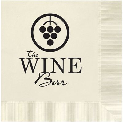 Custom Drinkware: Beverage Napkin Hot Stamp Coined