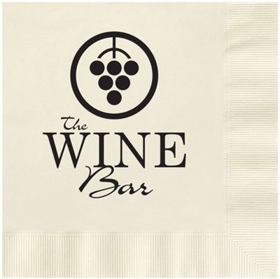 Custom Drinkware: Beverage Napkin Hot Stamp Coined