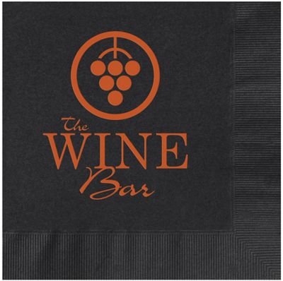 Custom Drinkware: Beverage Napkin Hot Stamp Coined