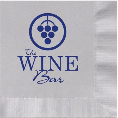 Custom Drinkware: Beverage Napkin Hot Stamp Coined