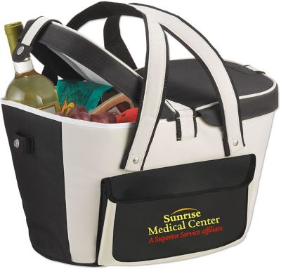 Custom Lunch & Cooler Bags: Picnic Basket 24 Can Cooler