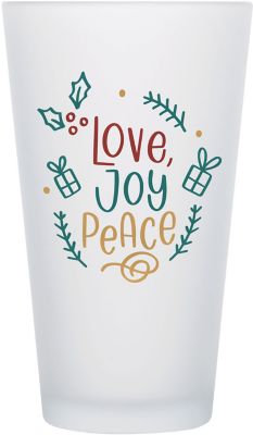 Custom Engraved Etched Printed Personalized Large 16oz Clear Glas