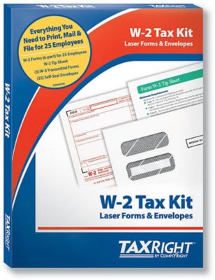 American Made Promotional Items: Taxright W-2 4-Part No Software 25 Employees