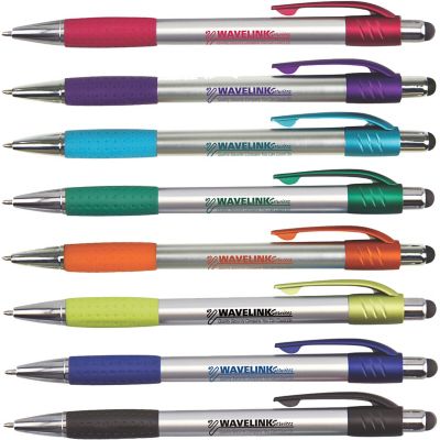 Premium Silver Stylus Pen W/ Metallic Accents