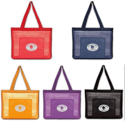 Personalized Reusable Grocery Bags: Landscape Mesh Tote